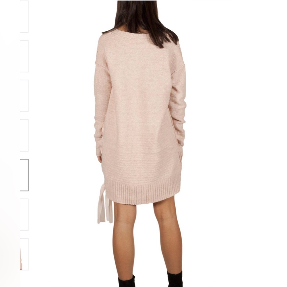 Free People Lace Up Oversized Sweater or Tunic Dress - Picture 4 of 15